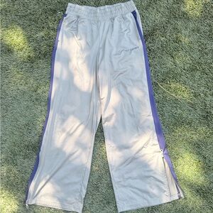 Women's Gray and Purple Track Pants